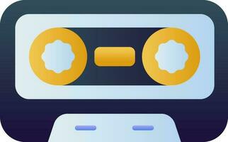 Colorful Cassette Icon In Flat Style. vector