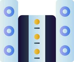 Sound System Flat Icon In Yellow And Blue Color. vector