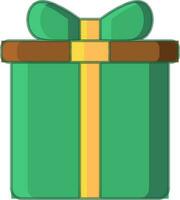 Colorful Gift Box Icon In Flat Style. vector