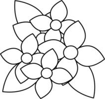 plano estilo orquídea flor icono en línea Arte. vector