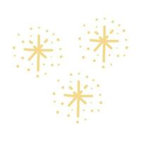 Sparkling Effect Illustration. Yellow, gold, orange sparkles symbols vector. Sparkle Icon. Bright firework, decoration twinkle, shiny flash. Glowing light effect stars and bursts collection. vector