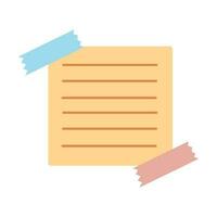 Colored sticky notes paper illustration. Blank paper sheets for note. Cute notes paper stickers for your message. Blank notes with elements of planning for business office writing reminds. vector