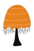 Cartoon tree isolated on a white background. Simple modern style. Cute plants, forest, vector flat illustration. summer, spring trees.