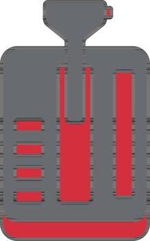 Automatic Gear Change Icon In Gray And Red Color. vector
