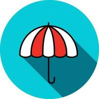 Isolated Umbrella Icon in Red and White Color. vector