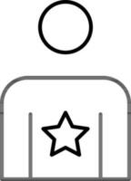 User Rating Icon In Black Line Art. vector