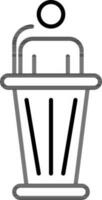 Speaker Man Icon Or Symbol In Line Art. vector