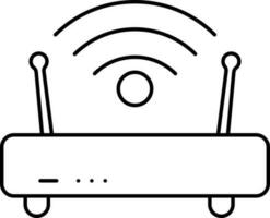 Stroke Style Router Icon Or Symbol. vector
