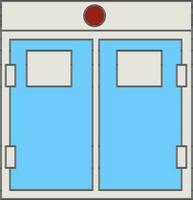 OP Or OT Room Icon In Blue And Red Color. vector