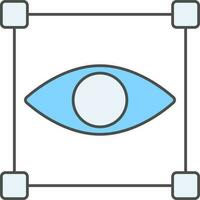 Blue Vision Or Eye Selection Icon. vector