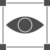 Illustration Of Vision Or Eye Selection Icon In Gray And White Color. vector
