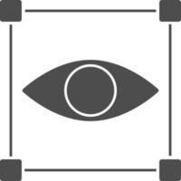 ilustración de visión o ojo selección icono en gris y blanco color. vector