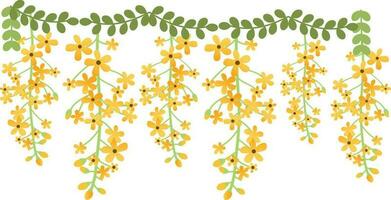 Dangling Flower Element.  Illustration of home hanging leaves of plant String of Nickels isolated on white background. vector