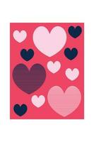 linda amor pegatinas para diario planificador y diario. colección de scrapbooking diseño elementos para san valentin día. elegante mano dibujado pegatinas y etiquetas para gráfico y web diseño. vector