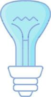 Isolated LED Bulb Icon In Blue And White Color. vector