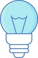 Isolated LED Bulb Icon In Blue And White Color. vector