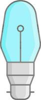 Illustration Of Mercury Bulb Icon In Cyan And Gray Color. vector