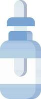 Dropper Bottle Icon In Blue And White Color. vector