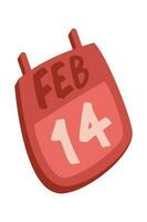San Valentín día elemento ilustración aislado en blanco antecedentes. enamorado icono. rosado enamorado elemento. modelo para pegatina equipo, saludo, Felicidades, invitaciones, planificadores vector