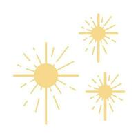 Sparkling Effect Illustration. Yellow, gold, orange sparkles symbols vector. Sparkle Icon. Bright firework, decoration twinkle, shiny flash. Glowing light effect stars and bursts collection. vector