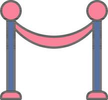 Ceremony Barrier Icon In Blue And Pink Color. vector