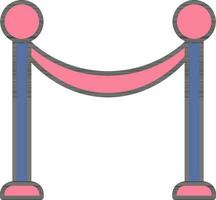 Ceremony Barrier Icon In Blue And Pink Color. vector