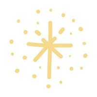 Sparkling Effect Illustration. Yellow, gold, orange sparkles symbols vector. Sparkle Icon. Bright firework, decoration twinkle, shiny flash. Glowing light effect stars and bursts collection. vector