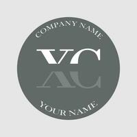 initial XC logo letter monogram luxury hand drawn vector