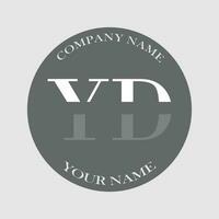 initial YD logo letter monogram luxury hand drawn vector