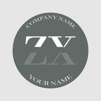 initial ZX logo letter monogram luxury hand drawn vector