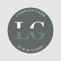 initial LG logo letter monogram luxury hand drawn vector