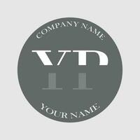 initial YP logo letter monogram luxury hand drawn vector