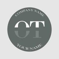 initial OT logo letter monogram luxury hand drawn vector