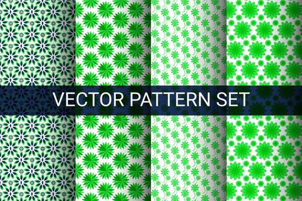 Hand-drawn Tropical Leaf And Flowers Seamless Patterns