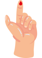 finger with blood drop png