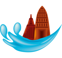 Thais tempel en water png