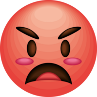 wütend Emoji Sozial Medien png