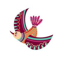 bird folk design icon white background vector