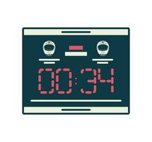 score board isolated icon white background vector