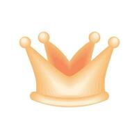 golden crown icon white background vector