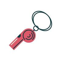 referee whistle icon white background vector