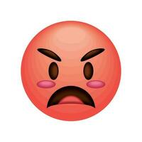 angry emoji social media icon vector