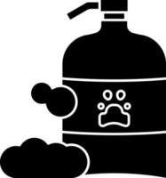 Animal Soap Bottle Icon in Glyph Style. vector