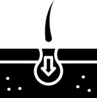 Black And White Scalp Transplant Icon Or Symbol. vector