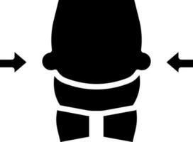 Isolated Liposuction Icon In Black And White Color. vector