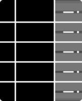 Electronic Voting Machine Icon In black and white Color. vector