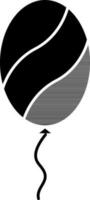 globo icono en negro y blanco color. vector