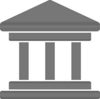 Bank Icon In black and white Color.. vector