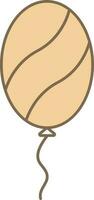 Balloon Icon In Brown Color. vector