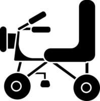 Baby Walker Icon In Glyph Style. vector